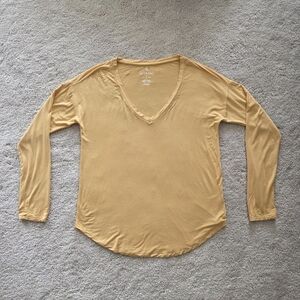 American Eagle Outfitters Tan V-Neck Top